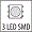 źródło światła 3 led SMD