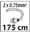 przyłącze wtyczka z przewodem o długości 175cm
