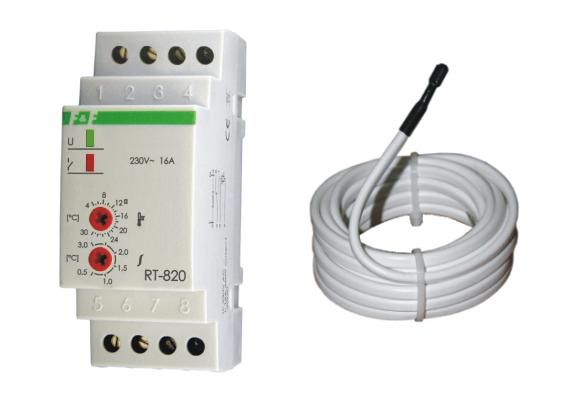 Regulator temperatury RT-821 z sondą do systemów przeciwoblodzeniowych